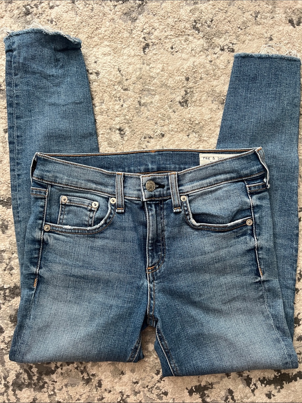 Rag & Bone Skinny Ankle Jeans Modele Blue Levee W2595K20LEV Size 26